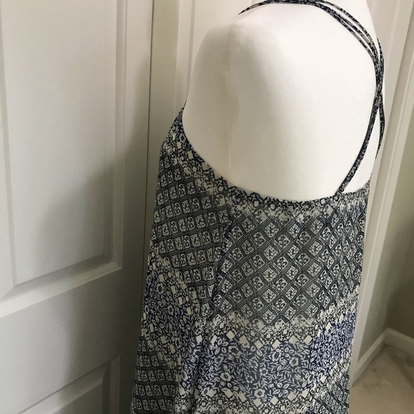 Madewell Moroccan Tile Print Cross Back Blue Maxi Dress Small - Picture 6 of 17
